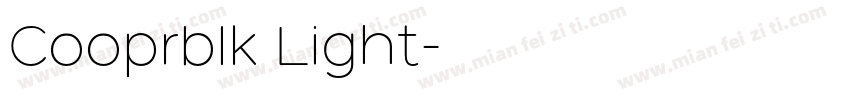 Cooprblk Light字体转换